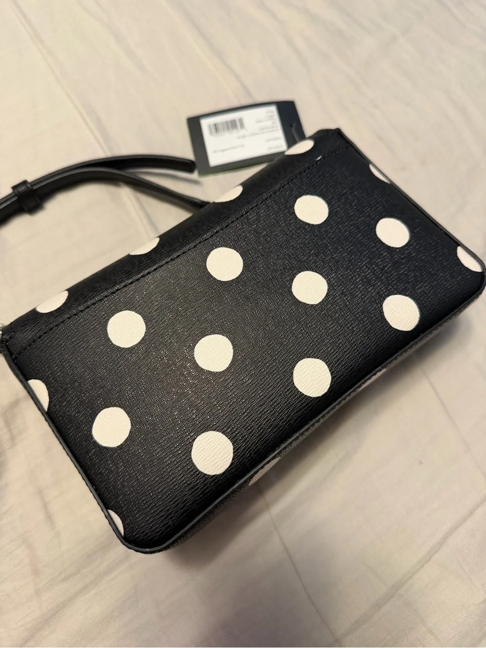kate spade Black and White Polka Dot Leather Crossbody